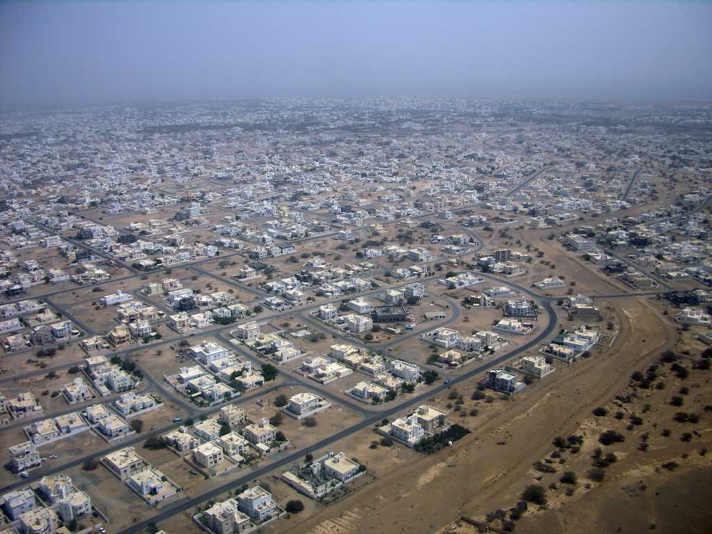 Muscat 01 01 City Just Before Landing At Airport As we flew towards Seeb International Airport, the Muscat greater area with their neat white buildings spread out to the horizon.